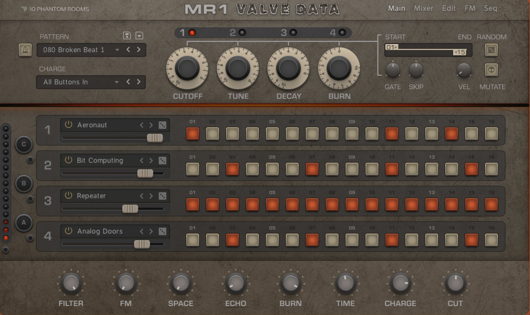 MR1 Valve Data