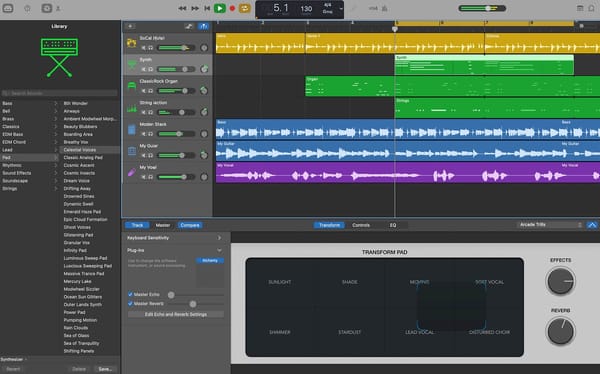 GarageBand Main Window